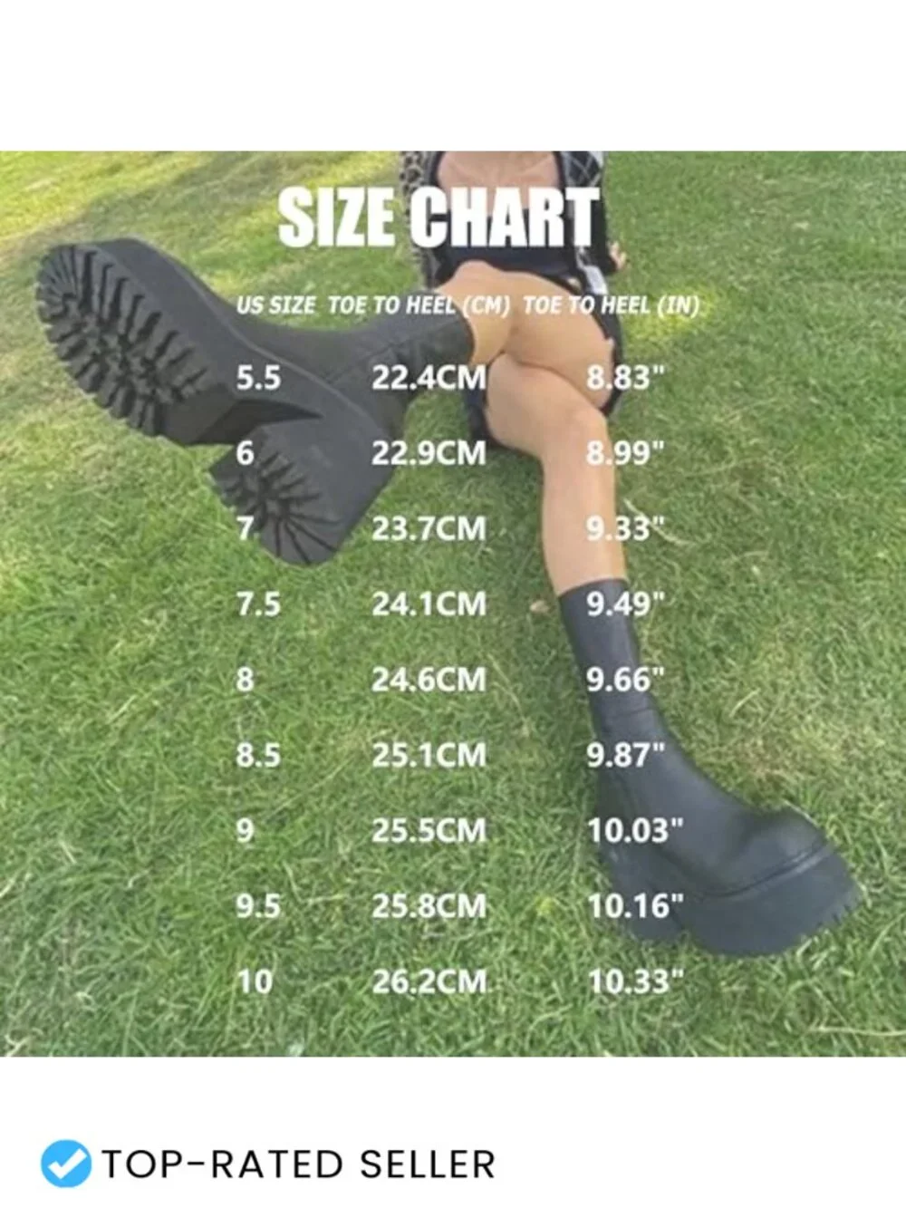 Chunky Goth Platform Ankle Boots - Faux Leather Wedge Heels